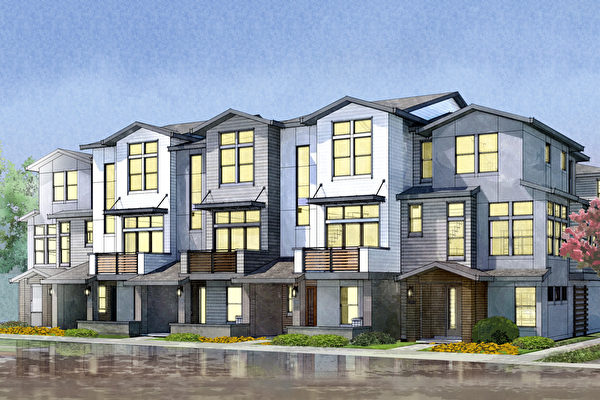 Mountain View新房，Dividend Homes開發的Sierrapoint小區。（灣區房地產經紀Li Jin提供）
