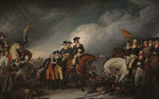 图为美国画家约翰·特伦布尔（John Trumbull）的作品《1776年12月26日在特伦顿俘获黑森军》