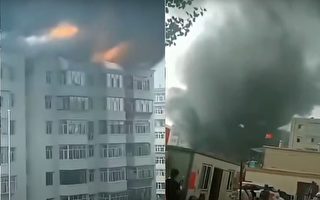 【视频】齐齐哈尔一小区着火 伴随爆炸声