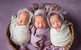 两亿分之一概率 英国夫妇生下罕见同卵三胞胎 